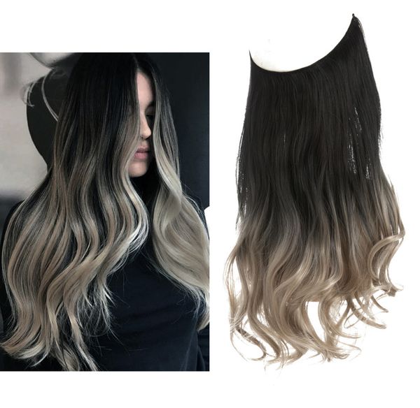 

22 inch women hair extensions, chemical fiber matte high-temperature silk curly hair with many styles to choose from supporting customizatio, Black