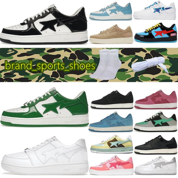 

bapestas baped mens casual shoes bapesta sk8 sta designer camo black white green red orange camouflage men women trainers sports sneakers pl