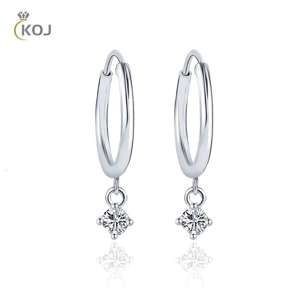

stud koj 0.4 carat/pair sale 3.0mm hoop earrings for women 100% 925 sterling silver bridal wedding jewelry gifts 230515, Golden;silver