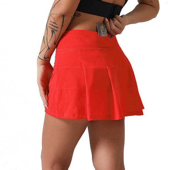 

l-22 pleated tennis skirt women gym clothes sports shorts female running fitness dance yoga underwear beach biker golf skirts23ess