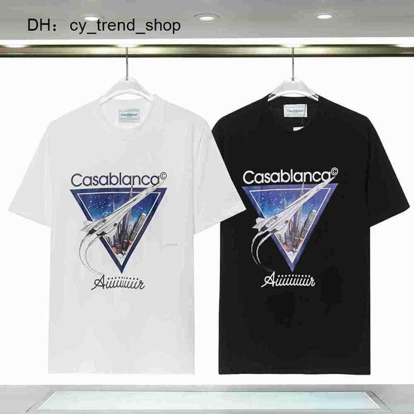 

men's t-shirts fashion men women tees s luxury clothing street sleeve clothes casablanc tshirts1, White;black