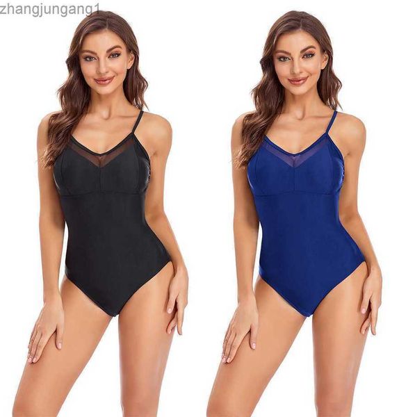 

designer bikini one piece swimwear women's solid color strap open back large bikini women's swimwear fashion, White;black