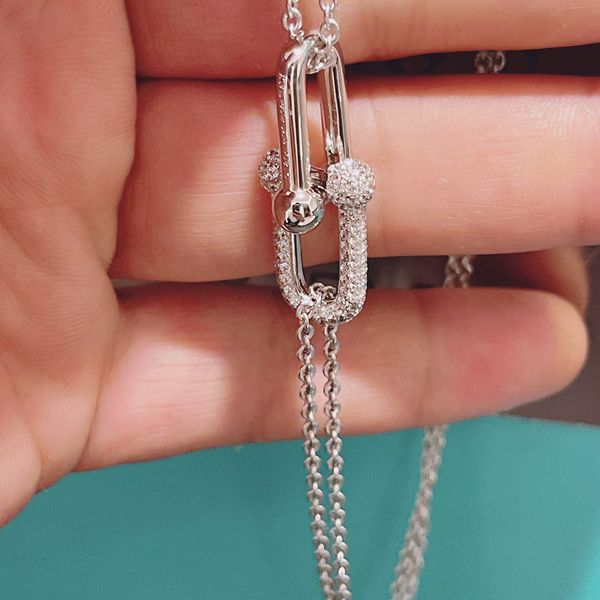 

tiffanyy fashion designer necklace pendant classic women's fashion jewelry 2023 accessories, Silver