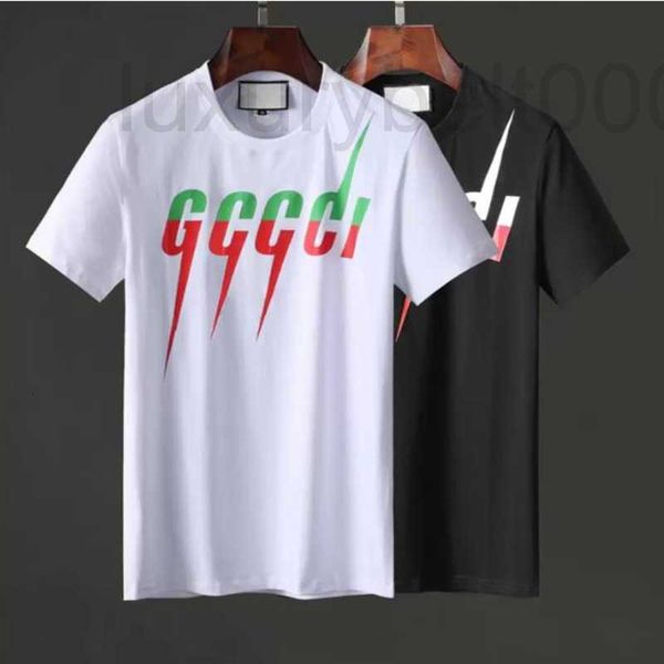 

men's t-shirts designer large size t shirt fashion lightning with letter printing pattern tee men women summer short sleeves loose pull, White;black