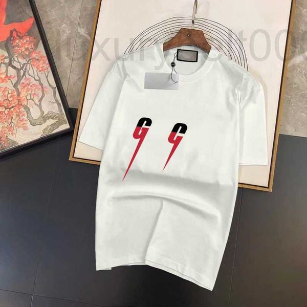 

men's t-shirts designer luxury short sleeve t shirt cotton breathable pullover summer loose sweat men women letter print pattern tee 93, White;black