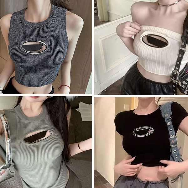 

Summer 2023 White Women Crop Top Embroidery Off Shoulder Black Tank Top Casual Sleeveless Backless Top Shirts, 10