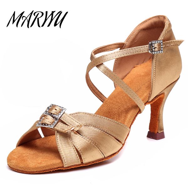 

dance shoes ballroom latin dance shoes for women tango jazz salsa dancing heeled shoes girl adjustable upper soft bottom dance shoes 230516