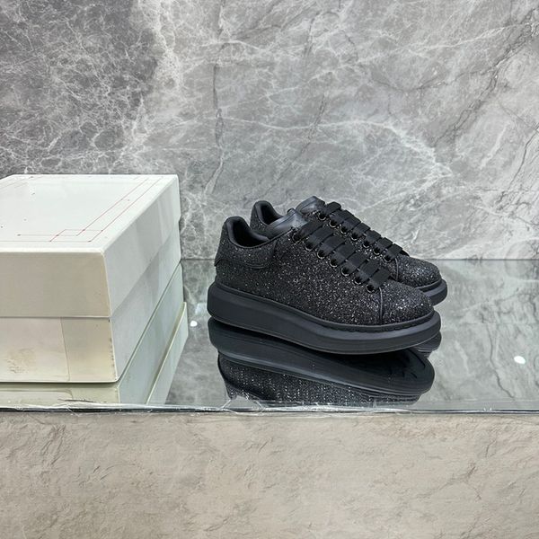 

new sneakers shoes patent leather trainers rubber sole fabric sports lace-up casual outdoor sports 0511, Black