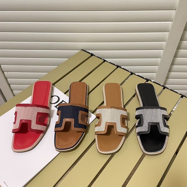 

designer oran slippers women slides sandals summer flat flip flop crocodile skin slides ladies beach sandal with box 35-41, Black