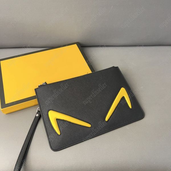 

men clutch bag luxury designer bags fashion handbag fashion card holder mini briefcases leather luxurys handbags mens purse black yellow pur