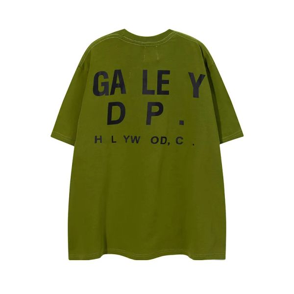 

galleryes depst shirt men's and women's cotton shirts casual luxury clothing letter print high luxury loose fashion sleeve clothes, White;black