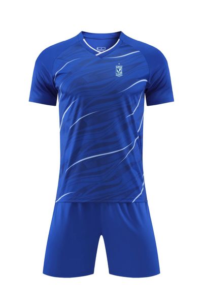 

lech poznan men's tracksuits children summer soccer fans short sleeve suit outdoor jogging t shirt football training suit, Gray