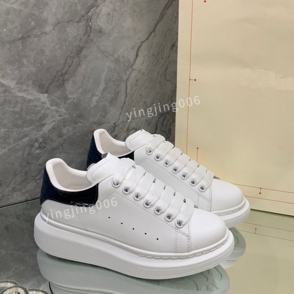 

new platform brand mens womens quality casual shoes leather lace-up sneaker fashion lady flat running trainers letters gym sneaker, Black