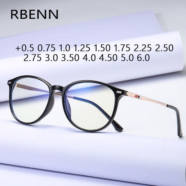 

reading glasses rbenn fashion ultralight tr90 reading glasses men women classic anti blue light computer reader with diopter 0.5 0.75 1.50 2