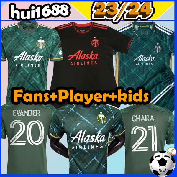 

23/24 portland timbers soccer jerseys mls bravo mora #19 williamson #20 evander #21 chara moreno 2023 2024 green home fans player version ki, Black;yellow