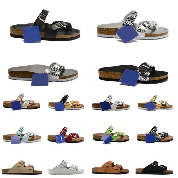 

designer men women green black red white blue brown boston sandals summer autumn outdoor slippers leather felt sliders outdoor indoor buckle