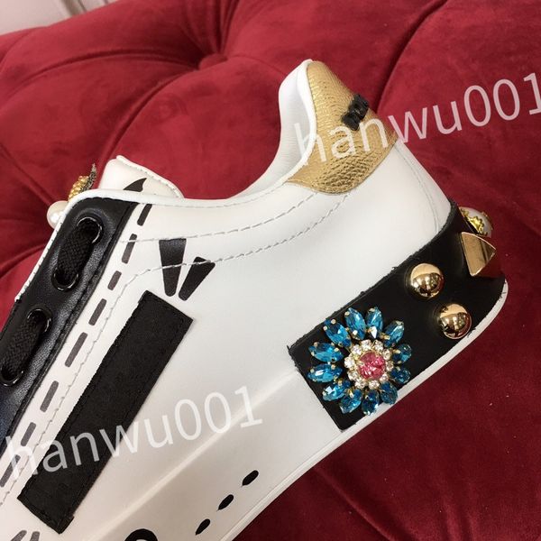 

new luxurys designer flat sneaker trainer casual shoes canvas leather white letter fashion platform mens womens low sneakers, Black