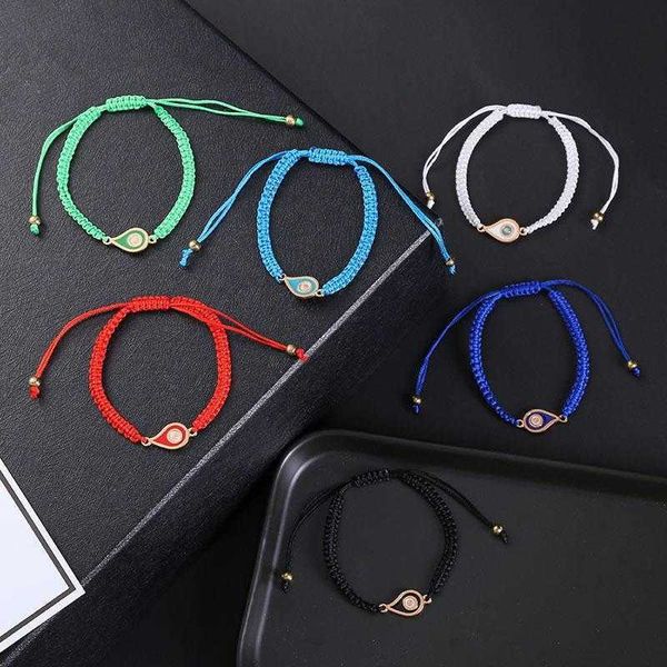 

eye hand weaving bracelet multi color adjustable carrying strap evil, Golden;silver