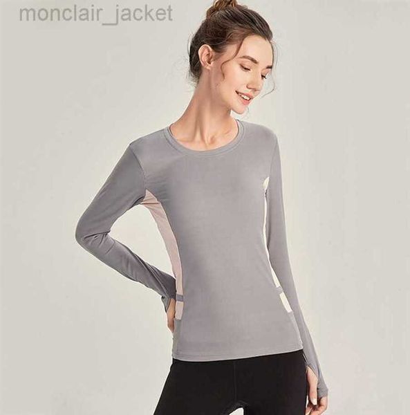 

desginer yoga suit breathable quick drying fitness running sports long sleeved loose fitting 23ssa, White