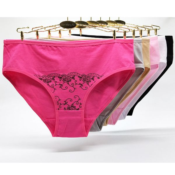 

women's panties 4pcs/lot big yards 2xl/3xl/4xl ladies underwear women's panties large size plus size cotton mummy 89312 230516, Black;pink