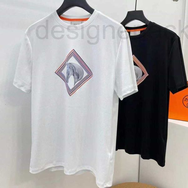 

men's t-shirts designer summer cotton mens t shirt fashion h horse print pattern tee men women crew neck pullover loose sweat ge8y, White;black