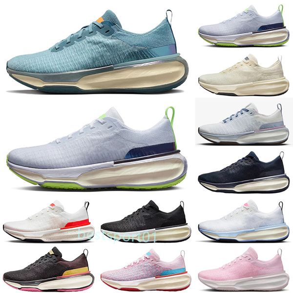 

running shoes for mens womens invincible run 3 trainers designer navy black metallic silver blue tint green outdoor sneakers b1