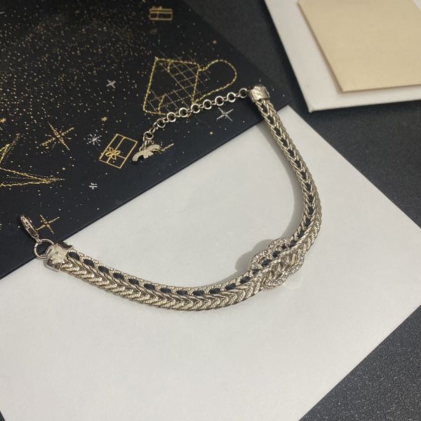 

fashion style bracelets women bangle wristband cuff chain designer letter jewelry 18k gold plated stainless steel wedding lovers gift bracel, Black