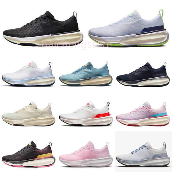 

running shoes for mens womens invincible run 3 trainers designer navy black metallic silver blue tint green outdoor sneakers b5, White;red