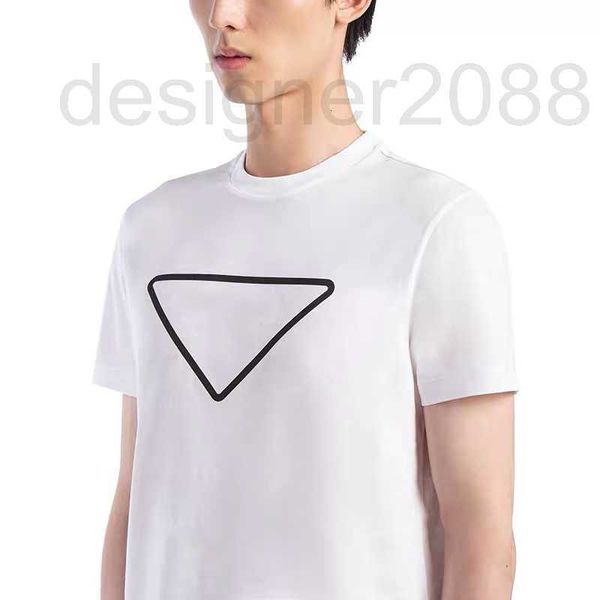 

men's t-shirts designer 23ss new shirt summer short sleeves solid color 3d printing pattern tee mens loose pullover i1f0, White;black