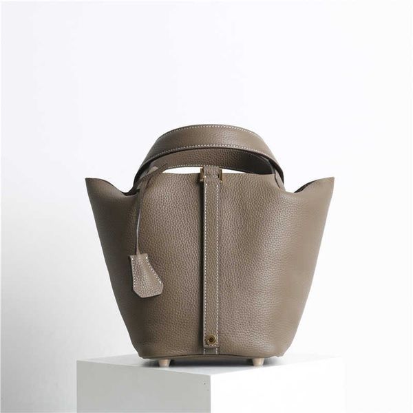 

authentic totes picotin women's luxury bags togo layer cowhide h home vegetable basket 2023 new fashion soft bucket bag handbag hoeo