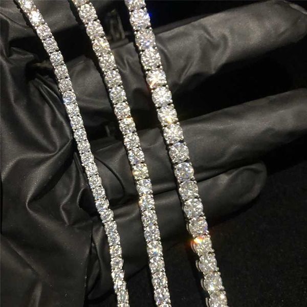 

wholesale 925 sterling silver with moissanite 3mm 4mm 5mm 6.5mm diamond tennis bracelet vvs clustered chain