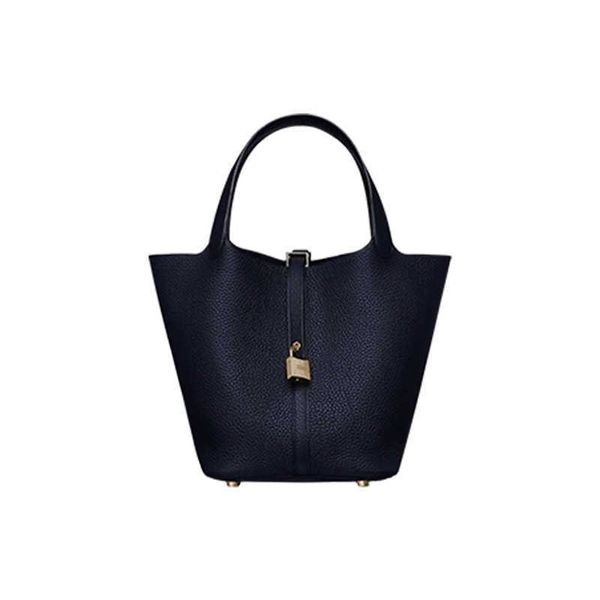 

authentic handbag desinger totes picotin bags handmade wax line vegetable basket womens bag with lychee grain 18 22tc cow leather highend po