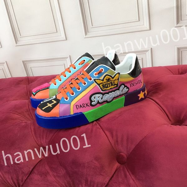 

new designer flat sneaker trainer casual shoes canvas leather white letter fashion platform mens womens low sneakers, Black