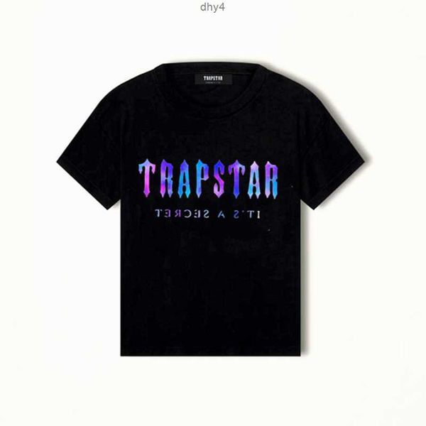 

new brand t shirt trapstar nanocrystals iced out purple print men t-shirts summer cotton oversized loose street branded t-shirt, White;black