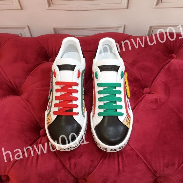 

new luxury designer flat sneaker trainer casual shoes canvas leather white letter fashion platform mens womens low sneakers, Black