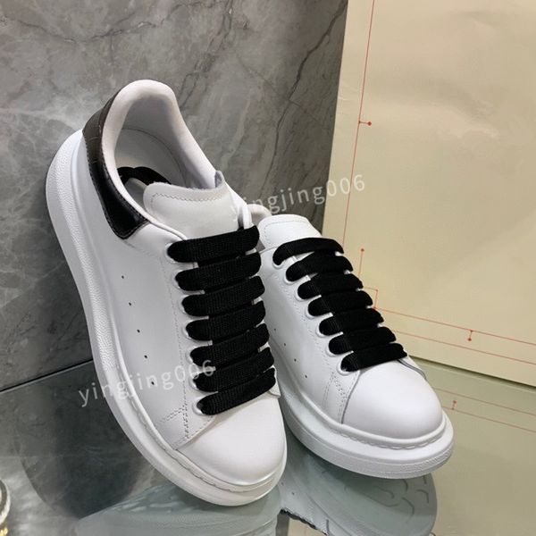 

platform brand men womens quality casual shoes leather lace-up sneaker fashion lady flat running trainers letters gym sneaker2023, Black