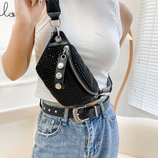 

evening bags fashion tas sabuk kulit wanita pinggang rantai dada bahu selempang desainer hip pack fanny berlian untuk 230516