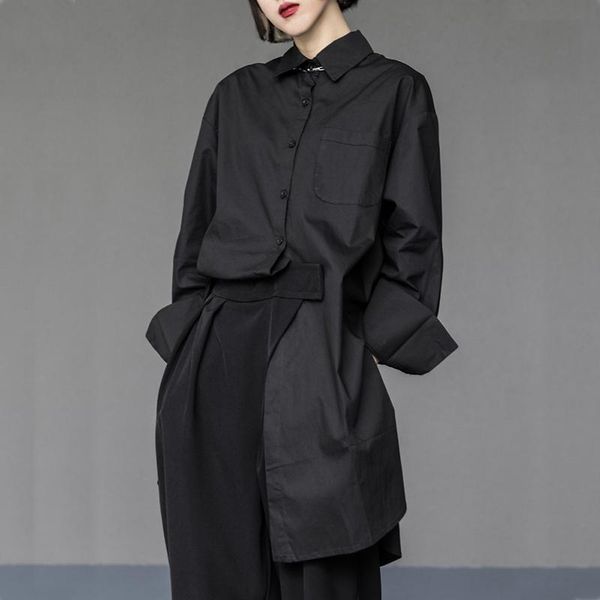

shirts women shirts men gothic y2k loose oversize casual neutral irregular designer shirts black elegant summer blouse japanese fashion, White