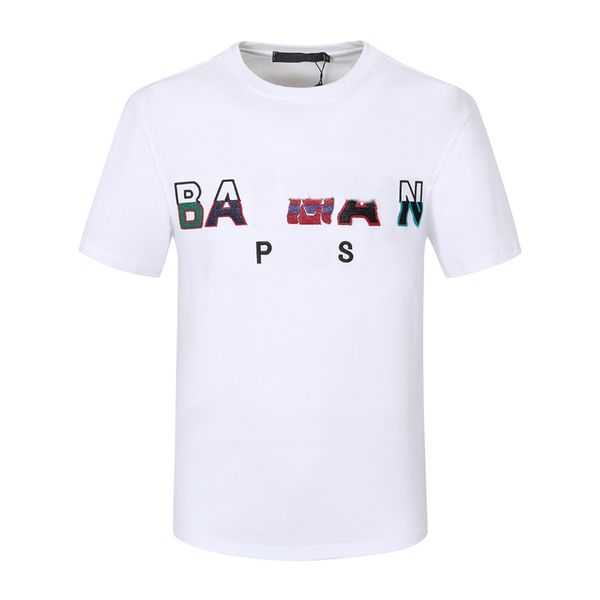 

high-quality embroidery loewe t-shirt men's and women's same letter new summer versatile high-end half-sleeve cotton youth fashion, White;black