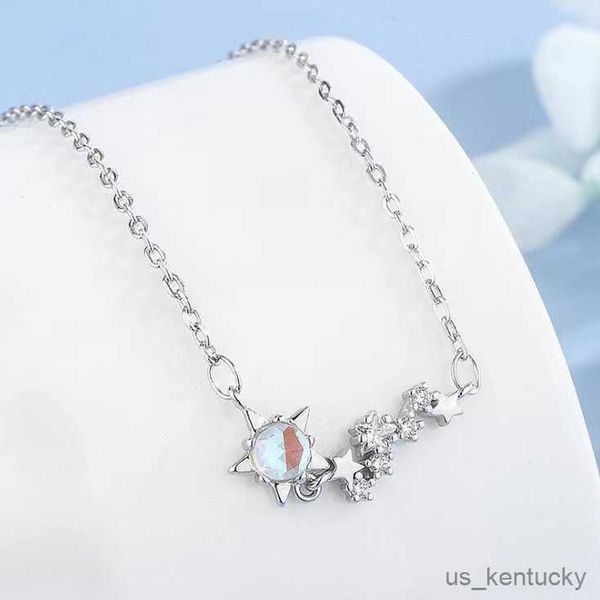 

pendant necklaces and ly stars moon girlfriends bracelet nelace female student temperament girl girlfriend bracelets gift ring, Silver