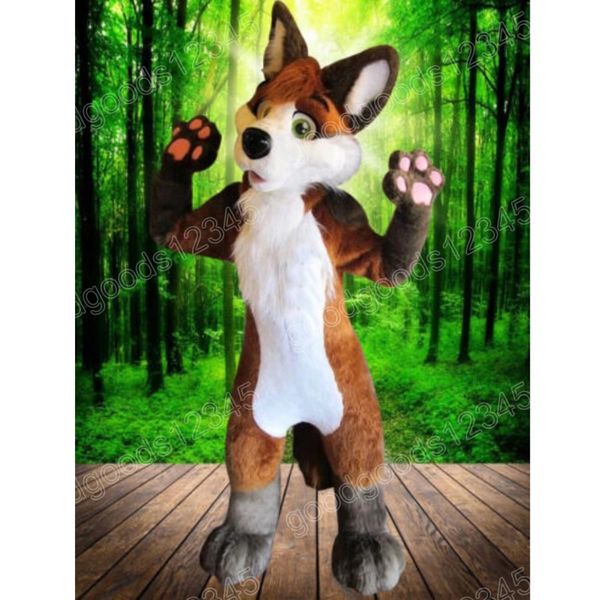 

halloween brown husky dog mascot costumes christmas party dress cartoon character carnival advertising birthday party dress up costume unise, Red;yellow
