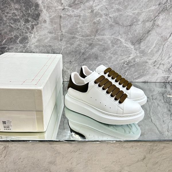 

2023 new classic men's ladies casual shoes designer fashion leather flat street couple sneakers outdoor 0511, Black