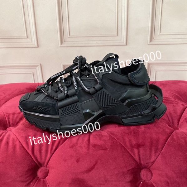 

r men sneaker leather embroidered stripes white shoe flat platform walking sports trainers, Black