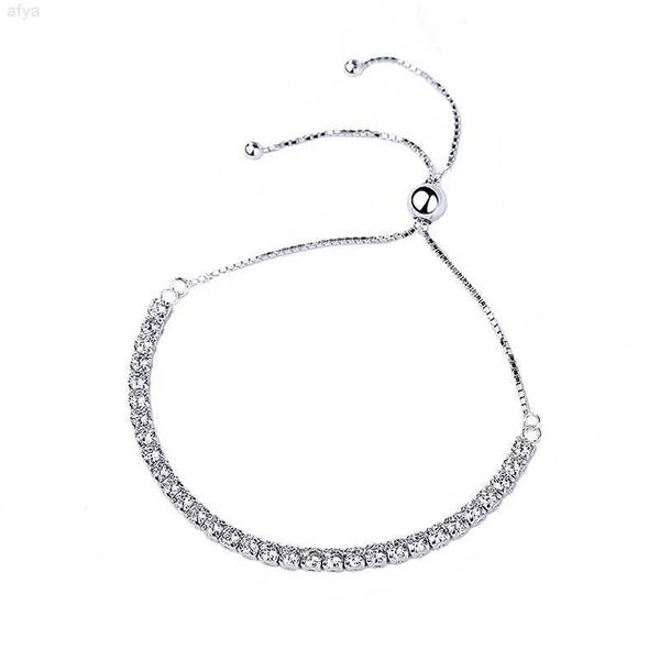 

l232 925 sterling silver adjustable aaa cubic zircon tennis bracelet by moyu