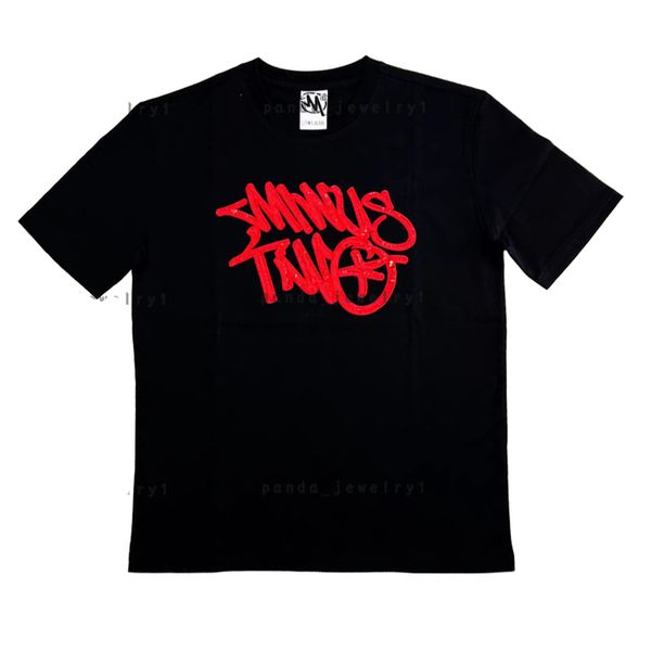 

minus two shirt men's plus t-shirt minus two flash diamond printed short sleeved y2k american street hip-hop round neck women's ca, Black;brown