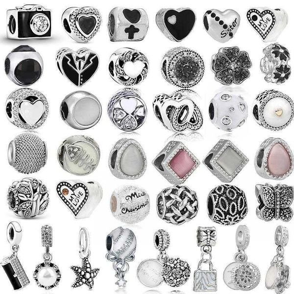 

pan alloy dripping oil big hole diy bracelet scattered beads nostalgic black camera, Golden;silver