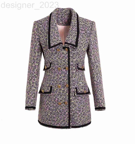 

women's wool & blends designer jacket new women fall winter ocoat coat designer fashion tweed leisure spring irthday gift u9ef, Black