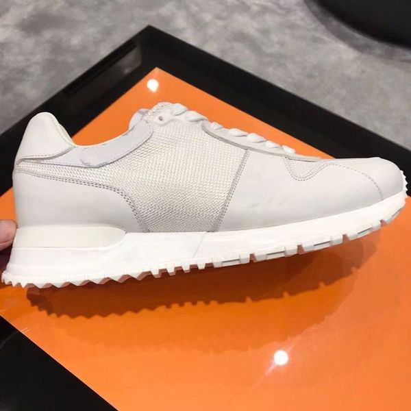 

luxury designer shoes men casual shoe fluorescent yellow and white calfskin sneakers mjkplmi000002, Red;white