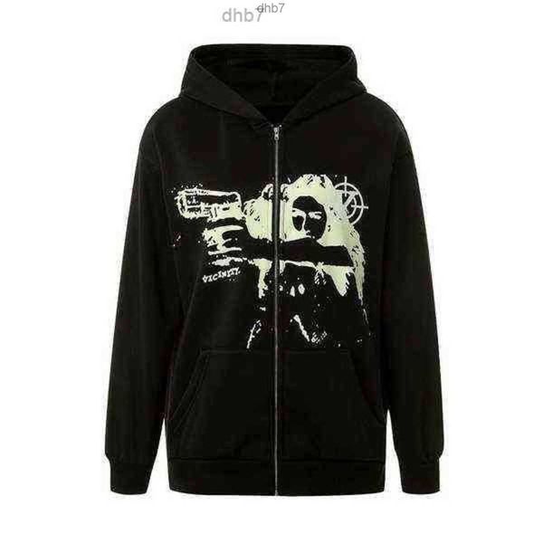 

y2k zip up hoodie women anime new graphics goth sweatshirt sport coat pullover grunge gothic long sleeve oversized jacket 9wwwi, Black