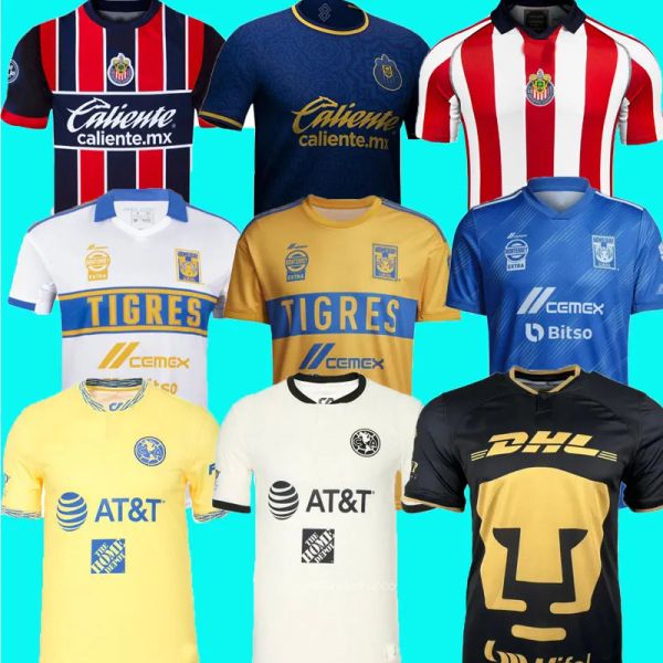 

2023 2024 chivas de guadalajara soccer jerseys club america 23 24 gignac tigres uanl special 200th alexis vega luis olivas 22 23 camiseta de, Black;yellow
